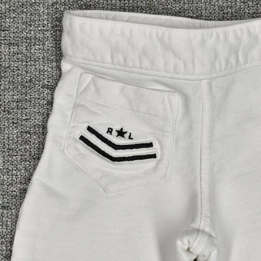 RALPH LAUREN TODDLER SAILOR‑STYLE WIDE‑LEG PANTS – WHITE – SIZE 2.5T
